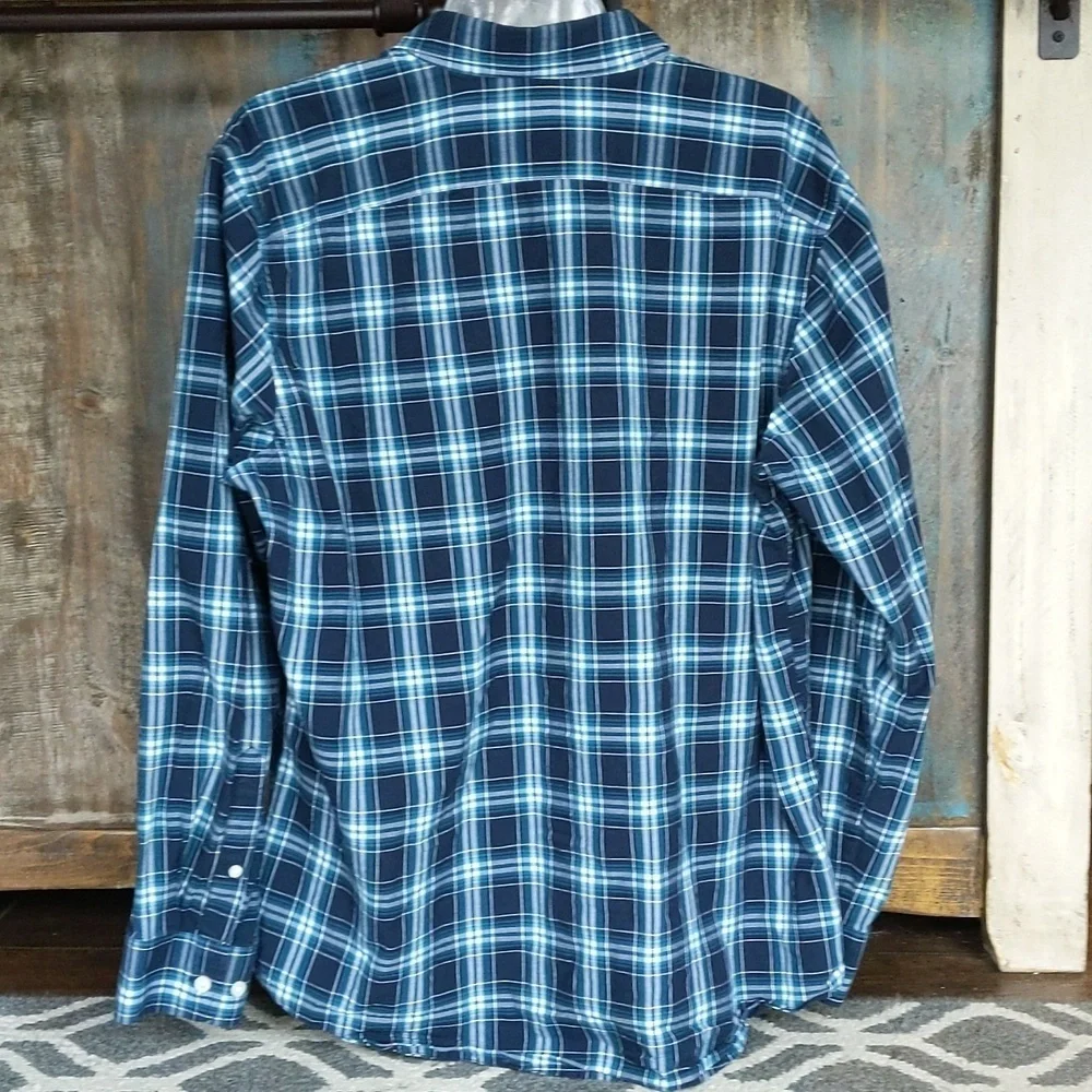 Banana Republic Soft Wash Standard Fit Plaid Button Down Shirt - Large